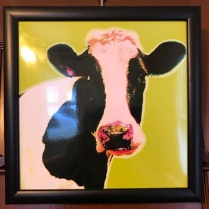 12”x12” framed cow photo